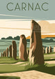 Affiche Carnac menhirs alignements bretons rétro