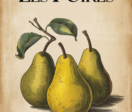 Affiche poires anciennes vintage