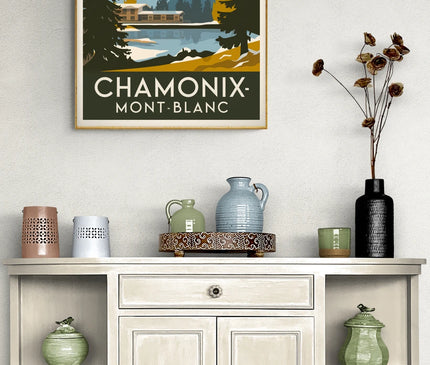 affiche vintage chamonix
