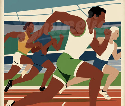 Affiche vintage athlétisme copie