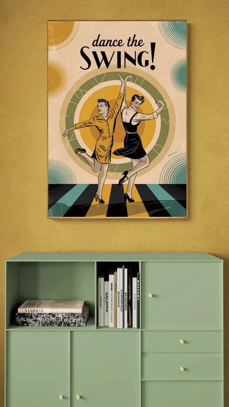 Affiche danse swing vintage