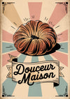 Affiche Douceur Maison brioche vintage art déco