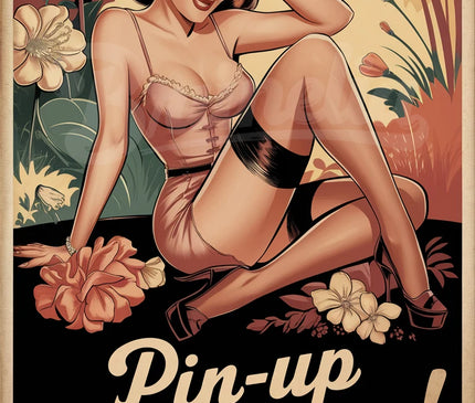 affiche pin up vintage pour décoration intérieure