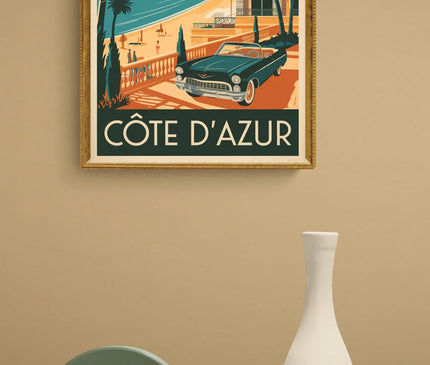 affiche vintage cote d azur 2