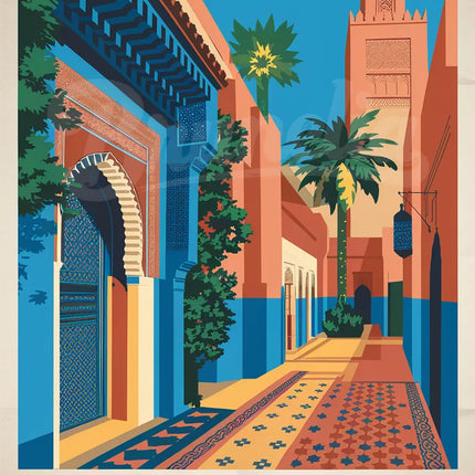 affiche vintage marrakech 2