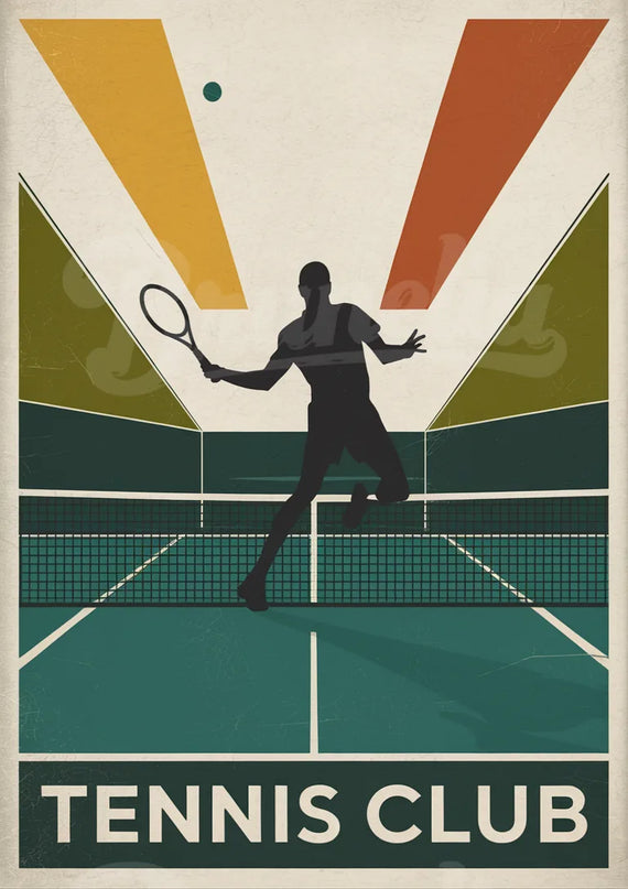 Affiche vintage affiches minimalistes tennis copie