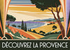 Affiche paysage provençal Art Déco années 1930