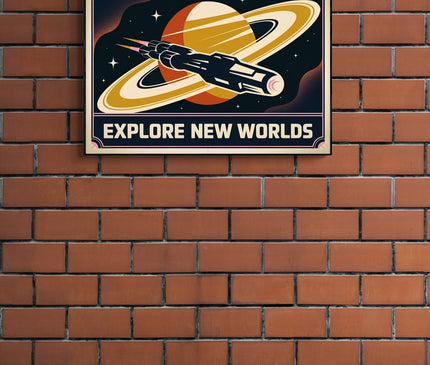 Affiche vintage exploration galactique