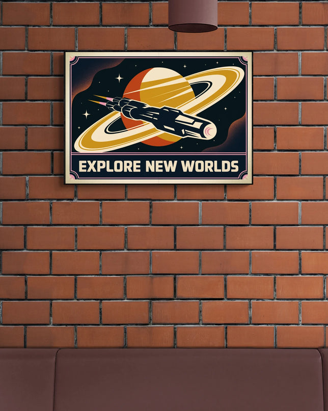 Affiche vintage exploration galactique