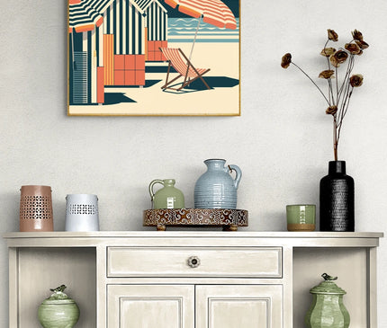 affiche vintage plage