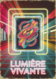 Affiche néon années 80 avec formes abstraites colorées