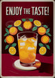 Affiche Jus d'orange frais années 1930 Publicitaire