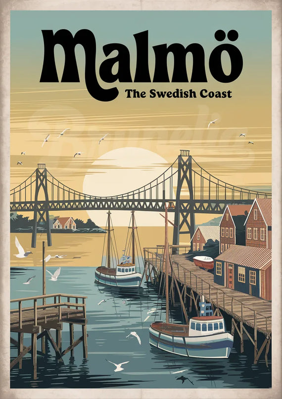 Affiche vintage Malmö