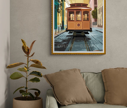 Affiche tramway vintage (Cable Car)