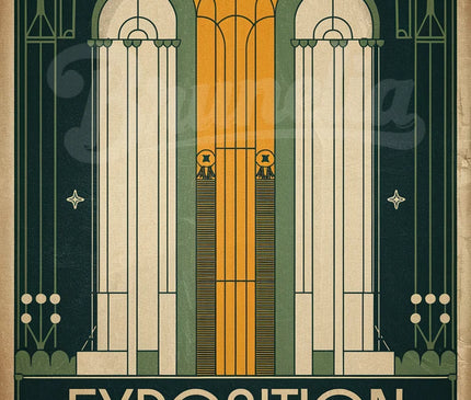 affiche exposition vintage
