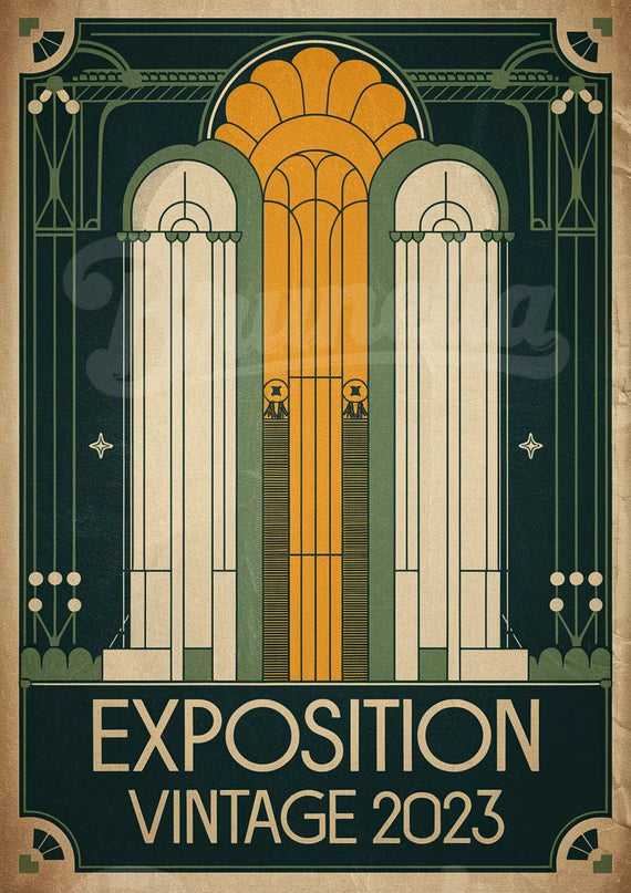 affiche exposition vintage