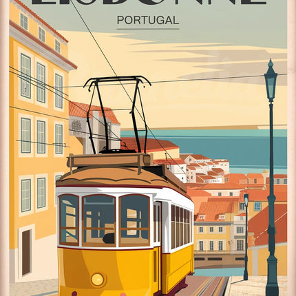 affiche lisbonne vintage 1