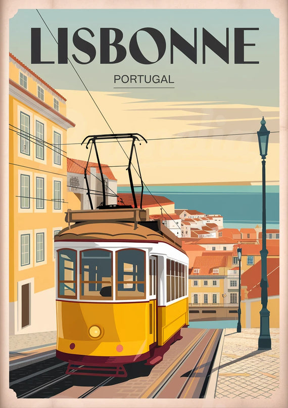 affiche lisbonne vintage 1