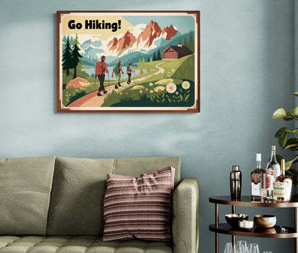 Affiche vintage randonnée