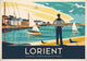 Affiche Lorient marin et voiliers côte bretonne