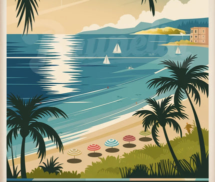 affiche vintage cote d azur