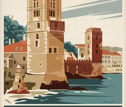 affiche la rochelle vintage