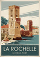 Affiche La Rochelle le vieux port architecture médiévale