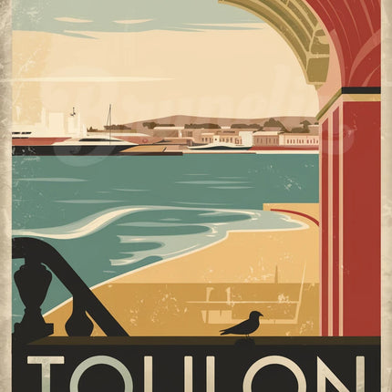affiche vintage toulon