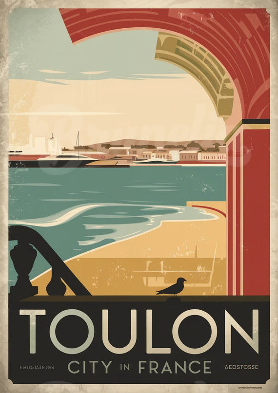 affiche vintage toulon
