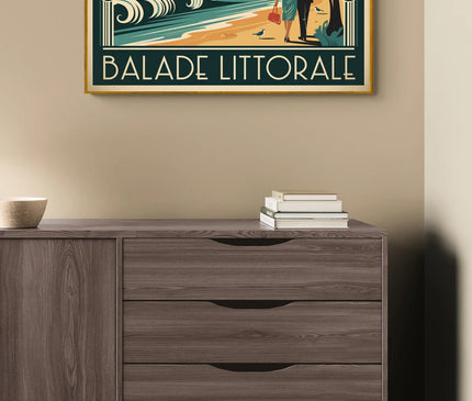 Affiche balade littorale rétro