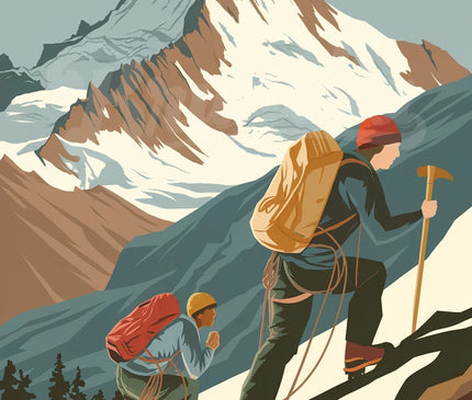 Affiche vintage alpinisme