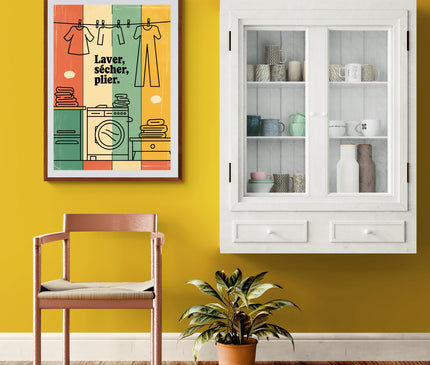 affiche vintage buanderie