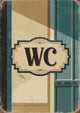 Affiche signalétique WC rétro style art déco