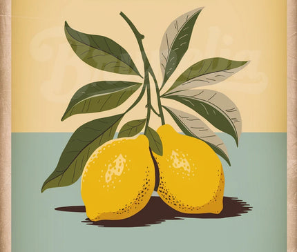 Affiche citron sicilien vintage copie
