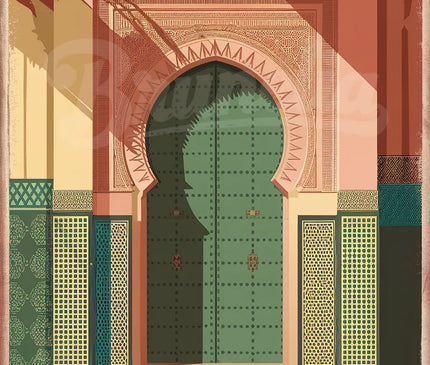 affiche vintage marrakech