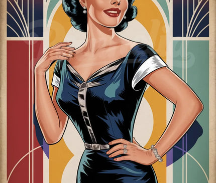 affiche vintage femme