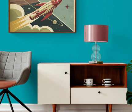 Affiche vintage fusée rétro