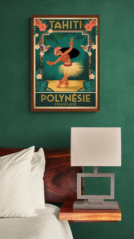 affiche tahiti vintage