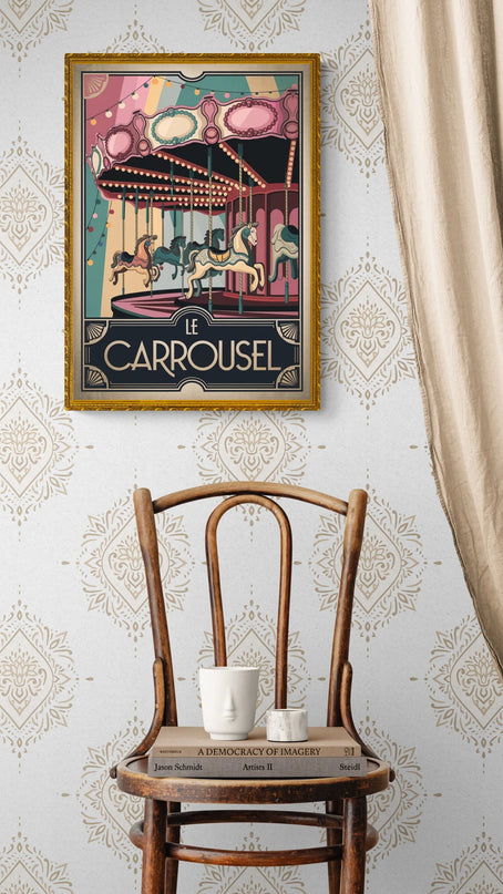Affiche carrousel rétro
