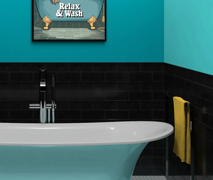 affiche vintage pour salle de bain copie