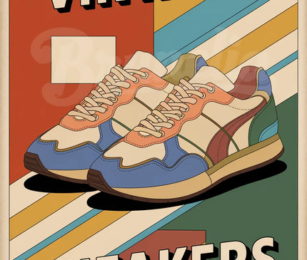 affiche sneakers vintage