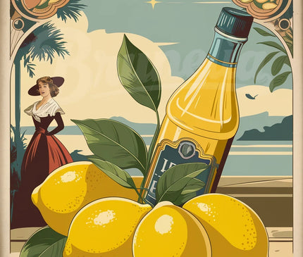 Affiche jus de citron vintage