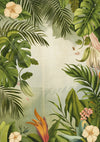 Affiche jungle tropicale fleurs exotiques vintage