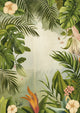 Affiche jungle tropicale fleurs exotiques vintage