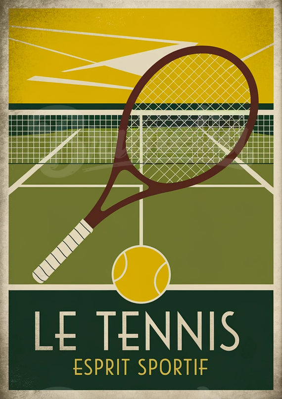 Affiche vintage affiches publicitaires tennis copie