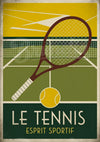 Affiche Le Tennis Esprit Sportif Art déco