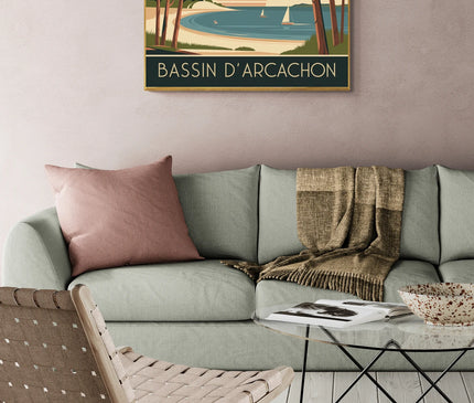 affiche retro arcachon