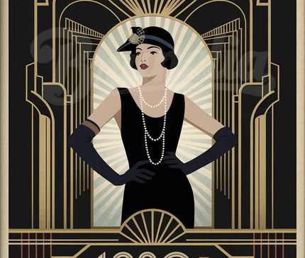 Affiche vintage femme et mode des années 20