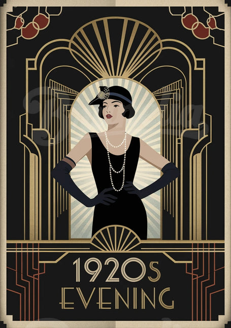 Affiche vintage femme et mode des années 20