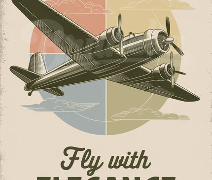 affiche vintage décor d’avion